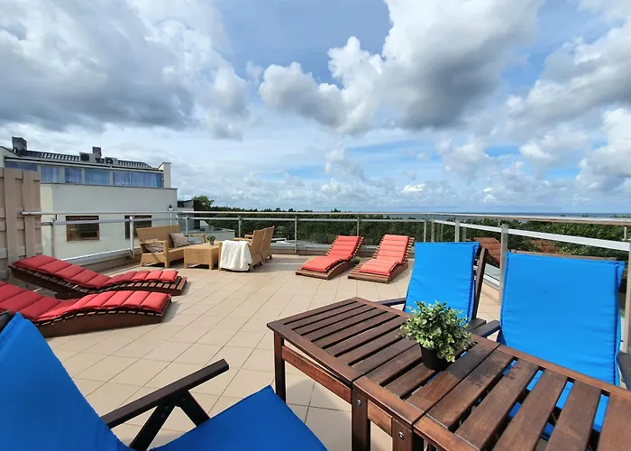 Apartament Z Prywatnym Tarasem Na Dachu I Widokiem Na Morze
